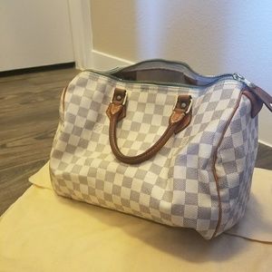 Louis Vuitton White Damier Speedy 30